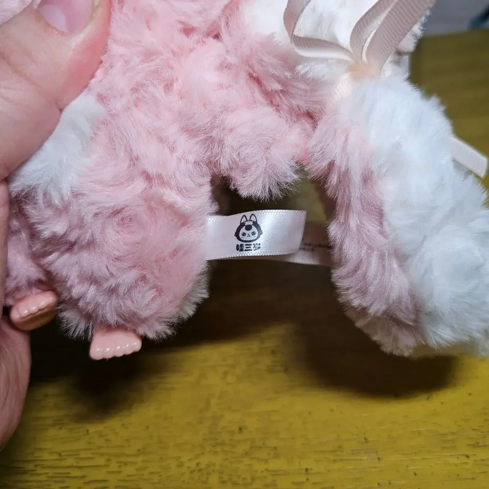 Baby Three Happy Day OPENED BOX Pink Rabbit 360 Boba Eyes Pink Hair O Mouth